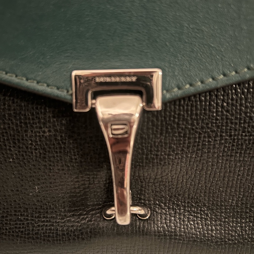 Burberry Dark Green/Black Macken Leather Handbag - Picture 5 of 8